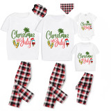 Christmas Matching Family Pajamas Christams In July Slogan White Pajamas Sets