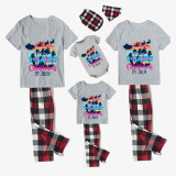Christmas Matching Family Pajamas Christams In July Fly Santa Deer Gray Pajamas Sets