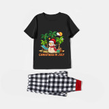 Christmas Matching Family Pajamas Christams In July Snowman Black Pajamas Sets