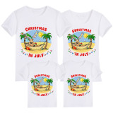 Family Matching Clothing Top Parent-kids Christmas Deer In July Family T-shirts