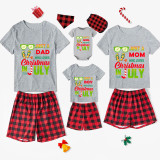 Christmas Matching Family Pajamas Just Who Loves Christams In July Gray Short Pajamas Sets