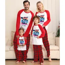 Christmas Matching Family Pajamas Christams In July Fly Santa Deer Black and White Plaids Pajamas Sets