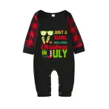 Christmas Matching Family Pajamas Just Who Loves Christams In July Black Long Sleeves Pajamas Sets