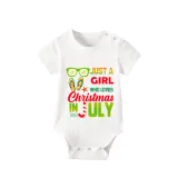 Christmas Matching Family Pajamas Just Who Loves Christams In July White Pajamas Sets
