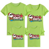 Family Matching Clothing Top Parent-kids Santa Hustle Christmas In July Family T-shirts