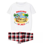 Christmas Matching Family Pajamas Christams In July Deer White Pajamas Sets