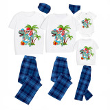 Christmas Matching Family Pajamas Summer Christams Santa Dinosaur White Pajamas Sets