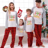 Christmas Matching Family Pajamas Let's Get Lit Christams In July Black and White Plaids Pajamas Sets
