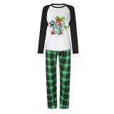 Christmas Matching Family Pajamas Summer Christams Santa Dinosaur Green Pajamas Sets