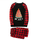 Christmas Matching Family Pajamas Christams In July Tree Black Long Sleeves Pajamas Sets