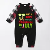 Christmas Matching Family Pajamas Just Who Loves Christams In July Black Long Sleeves Pajamas Sets