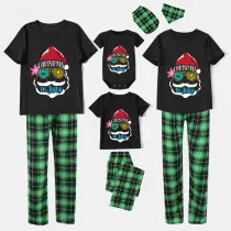 Christmas Matching Family Pajamas Christams In July Sunglass Santa Black Pajamas Sets