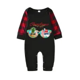 Christmas Matching Family Pajamas Christams In July Sunglass Black Long Sleeves Pajamas Sets