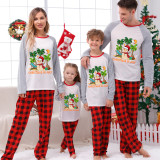 Christmas Matching Family Pajamas Christams In July Snowman Black and White Plaids Pajamas Sets