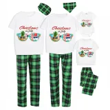 Christmas Matching Family Pajamas Christams In July Sunglass White Pajamas Sets