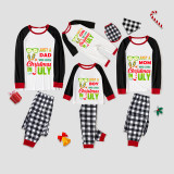 Christmas Matching Family Pajamas Just Who Loves Christams In July Black and White Plaids Pajamas Sets