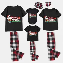 Christmas Matching Family Pajamas Santa Hustle Christams In July Black Pajamas Sets