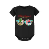 Christmas Matching Family Pajamas Christams In July Sunglass Black Pajamas Sets