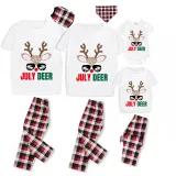 Christmas Matching Family Pajamas July Deer Christams In July White Pajamas Sets