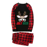 Christmas Matching Family Pajamas July Deer Christams In July Black Long Sleeves Pajamas Sets