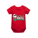 Christmas Matching Family Pajamas Santa Hustle Christams In July Black Red Short Pajamas Sets