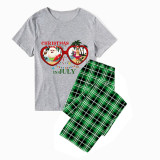 Christmas Matching Family Pajamas Christams In July Sunglass Gray Pajamas Sets