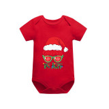 Christmas Matching Family Pajamas Christams In July Sunglass Santa Black Red Short Pajamas Sets