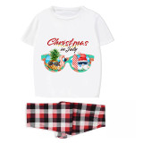 Christmas Matching Family Pajamas Christams In July Sunglass White Pajamas Sets
