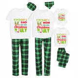 Christmas Matching Family Pajamas Just Who Loves Christams In July White Pajamas Sets