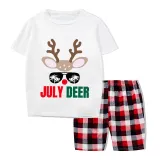 Christmas Matching Family Pajamas July Deer Christams In July Gray Short Pajamas Sets