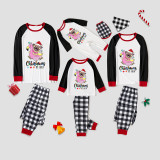 Christmas Matching Family Pajamas Christams In July Pet Black and White Plaids Pajamas Sets