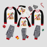 Christmas Matching Family Pajamas Christams In July Black and White Plaids Pajamas Sets
