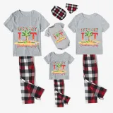 Christmas Matching Family Pajamas Let's Get Lit Christams In July Gray Pajamas Sets