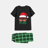Christmas Matching Family Pajamas Christams In July Sunglass Santa Black Pajamas Sets