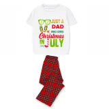 Christmas Matching Family Pajamas Just Who Loves Christams In July White Pajamas Sets