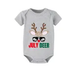Christmas Matching Family Pajamas July Deer Christams In July Gray Short Pajamas Sets