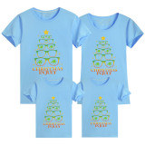 Family Matching Clothing Top Parent-kids Christmas In July Sunglass Yree Family T-shirts