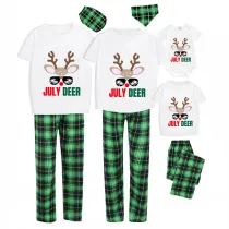 Christmas Matching Family Pajamas July Deer Christams In July White Pajamas Sets
