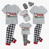 Christmas Matching Family Pajamas Santa Hustle Christams In July Gray Pajamas Sets