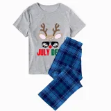 Christmas Matching Family Pajamas July Deer Christams In July Gray Pajamas Sets