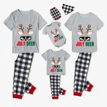 Christmas Matching Family Pajamas July Deer Christams In July Gray Pajamas Sets