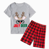 Christmas Matching Family Pajamas July Deer Christams In July Gray Short Pajamas Sets