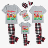 Christmas Matching Family Pajamas Christams In July Summer Gray Pajamas Sets