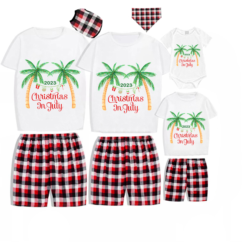 Christmas Matching Family Pajamas Christams In July 2023 Gray Short Pajamas Sets