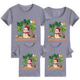 Family Matching Clothing Top Parent-kids Christmas In July Snowman Family T-shirts