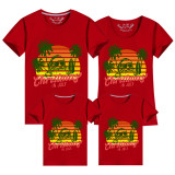 Family Matching Clothing Top Parent-kids Christmas In July Coconut Trees Family T-shirts