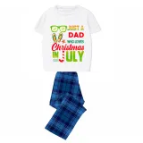 Christmas Matching Family Pajamas Just Who Loves Christams In July White Pajamas Sets