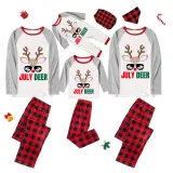 Christmas Matching Family Pajamas July Deer Christams In July Black and White Plaids Pajamas Sets
