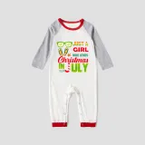 Christmas Matching Family Pajamas Just Who Loves Christams In July Black and White Plaids Pajamas Sets