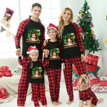 Christmas Matching Family Pajamas Christams In July Snowman Black Long Sleeves Pajamas Sets
